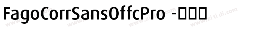 FagoCorrSansOffcPro 字体转换
